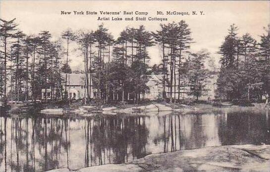 New York Mount Mcgregor New York State Veterans Rest Camp Artist Lake And Sta...