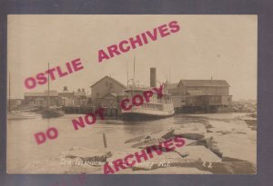 Sakonnet RHODE ISLAND RPPC c1910 STEAMER ISLANDER Steamboat nr Little Compton RI