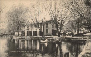 Mt. Holly New Jersey NJ Hack's Canoe Retreat Vintage Postcard