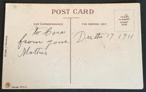 Postcard Unused w/writing on back “Sincere Birthday Wishes” Flowers LB