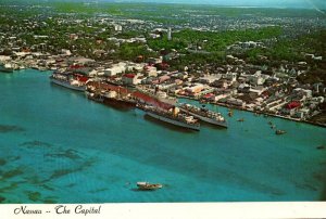 Vintage Postcard 1960s Nassau Bahamas City Capital