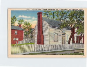 Postcard Ex-President Andrew Johnson'\s Old Tailor Shop, Greeneville, Tennessee