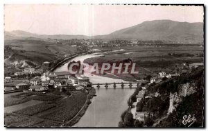 Old Postcard Behobie (Low Pyr) The Bidasoa The International Bridge and Behob...