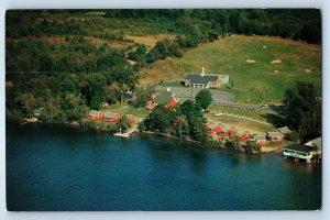 1961 Laconia New Hampshire Postcard Swedish Village Lake Winnipesaukee Cottages