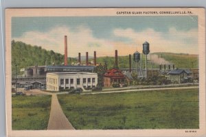 Postcard Capstan Glass Factory Connellsville PA