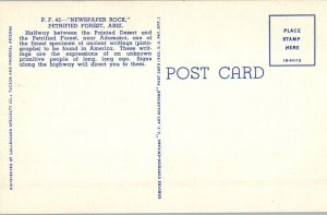 Newspaper Rock Petrified Forest Arizona Postcard