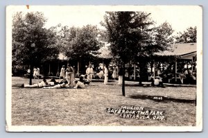 J87/ Ashtabula Ohio RPPC Postcard c1930s Pavilion Saybrook Twp Park  162