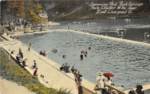 Chester West Virginia c1910 Postcard Swimming Pool Rock Springs East Liverpool