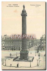 Old Postcard Paris Vendome Column