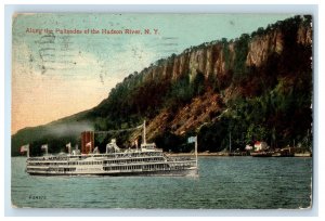 1914 Along The Palisades of the Hudson River New York NY Posted Postcard