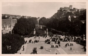 VINTAGE POSTCARD ESPLANADE OF THE LOURDES PROCESSION TO THE BASILICA REAL PHOTO