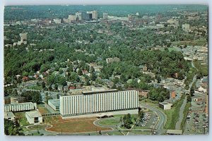 1960 Charlotte North Carolina NC Postcard Memorial Hospital Aerial View Building