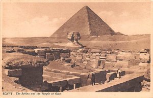 Sphinx and the Temple at Giza Egypt, Egypte, Africa Unused 