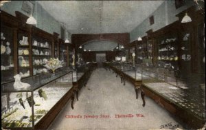 Platteville WI Clifford's Jewelry Store c1910 Postcard