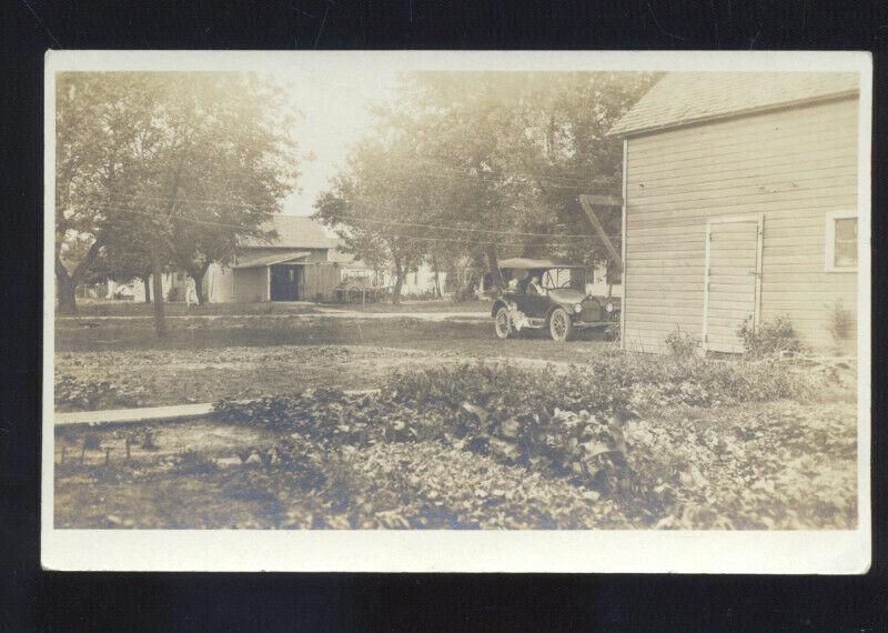 RPPC PAWHUSKA OKLAHOMA OSCAR HAND RESIDENCE REAL PHOTO POSTCARD OLD CAR