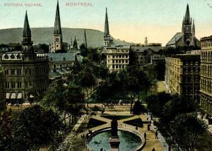 MONTREAL CANADA, Victoria Square, c1910 Vintage Postcard Z2263