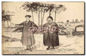 Old Postcard Scenes Morvandelles Humor Path