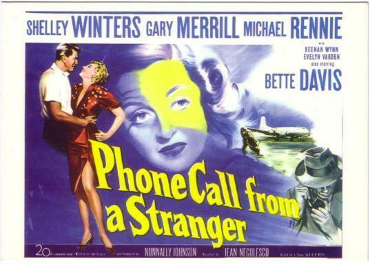 Postcard of Phone Call From A Stranger Shelley Winters Bette Davis Movie