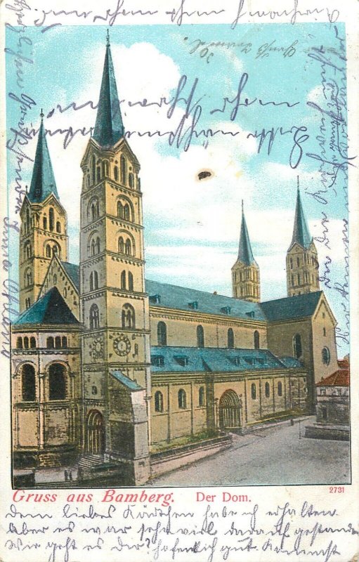 Germany Bamberg Dom litho postcard 1905