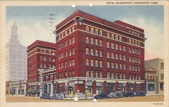 Hotel Davenport Davenport Iowa 1943