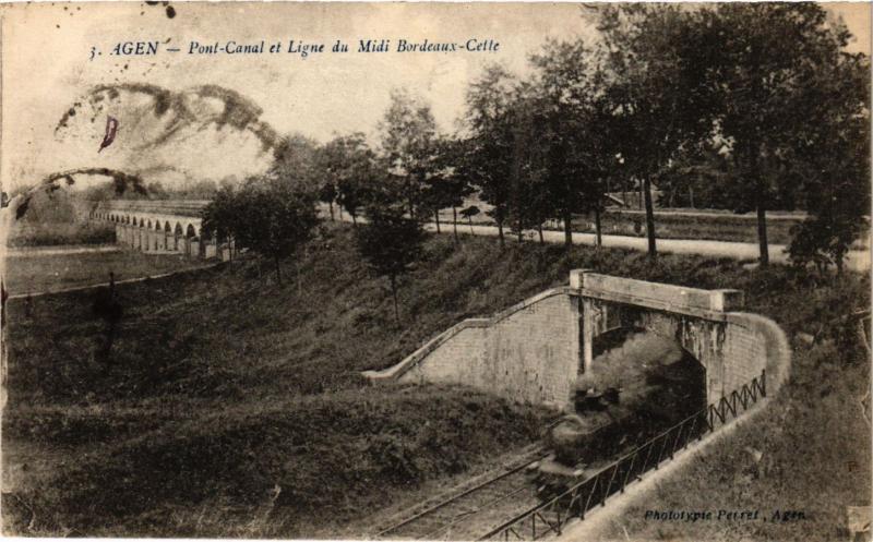 CPA Agen - Pont-Canal et Ligne du Midi Bordeaux-Cette (638764)