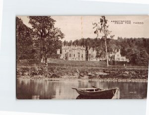 Postcard Abbotsford From The Tweed Melrose Scotland