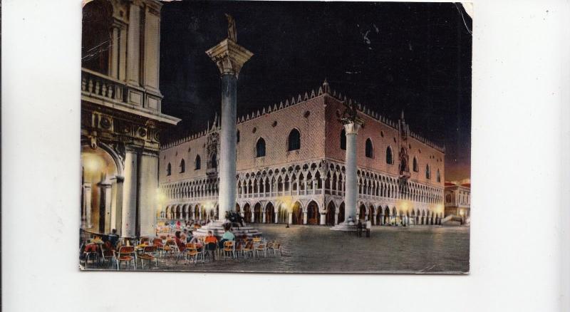 BF23102 venezia palazzo ducale notturno  italy  front/back image