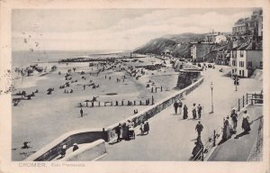 CROMER NORFOLK ENGLAND~EAST PROMENADE~1908 PLATINO PHOTO POSTCARD