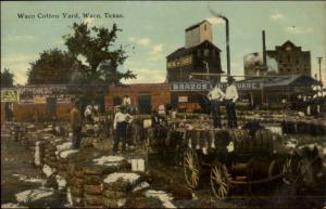 Waco TX Cotton Yard Black Americana c1910 Postcard