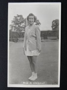 TENNIS GRAND SLAM Women's Champion MISS M. CONNOLLY Little Mo 1950s RP Postcard