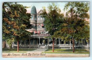 MT. CLEMENS, Michigan MI ~ The FENTON HOTEL ca 1910s Macomb County Postcard