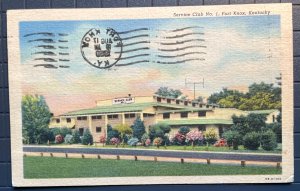 Vintage Postcard 1950 Service Club No. 1, Fort Knox Louisville Kentucky