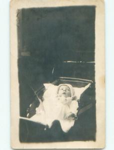 Pre-1918 rppc BABY LOOKS Studio In St. Paul Minnesota MN i9354