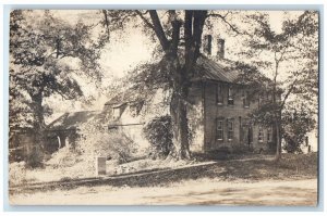 1921 Home Residence Marker Deerfield Williamstown MA RPPC Photo Postcard