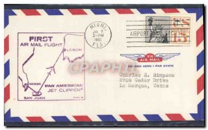 1 letter US Flight Miami San Juan Lisbon July 7, 1962