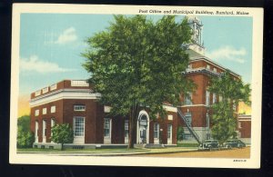 Rumford, Maine/ME Postcard,  Post Office & Municipal Building