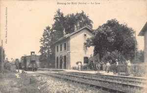 France Bourg le Roi Gare Railway Station Train vintage postcard C325
