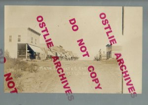 Hayti SOUTH DAKOTA RPPC c1910 MAIN STREET nr Watertown Lake Norden Bryant