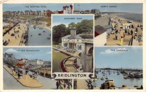 BRIDLINGTON EAST YORKSHIRE UK MULTI PHOTO POSTCARD c1963