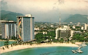 Hilton Hawaiian Village Waikiki Postcard vintage postcard