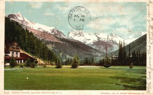 Hermit Range Selkirk Mountains British Columbia Vintage Postcard 1907