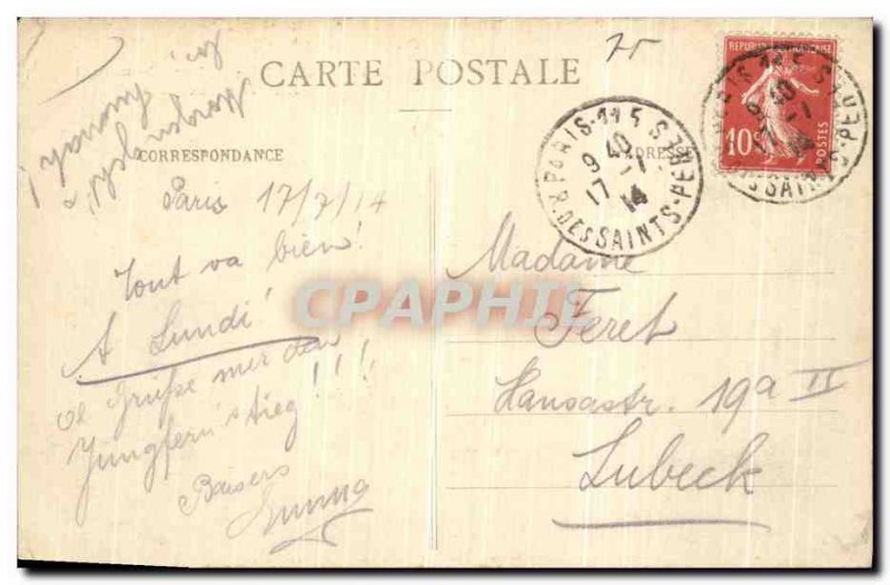 Old Postcard Paris Buttes Chaumont Main Entree