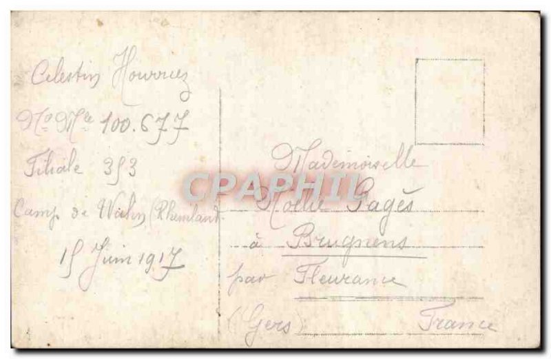 PHOTO CARD Camp Wahn Rheinland June 1917 Celestin Hourriez