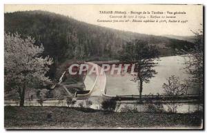 Old Postcard Tarare dam Turdine General view