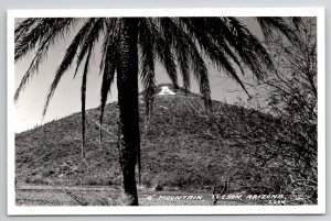Tucson AZ Arizona A Mountain c1940s  Real Photo Postcard V25