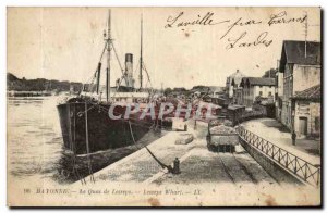 Old Postcard Bayonne Wharf Lesseps Boat Train