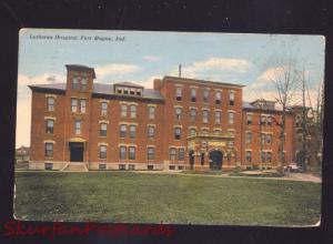 FORT WAYNE INDIANA LUTHERAN HOSPITAL BUILDING ANTIQUE VINTAGE POSTCARD 1911