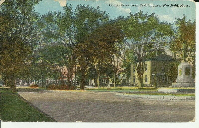 Westfield,Mass.,  Court Street From Park Square