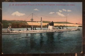 Mint Germany Picture Postcard PPC SM U boat 9 WW1 Kaiserliche Marine