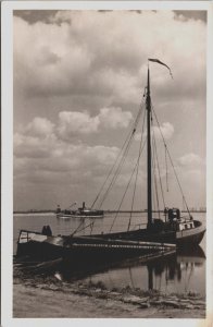 Boat Netherlands Holland Ship Vintage RPPC C197